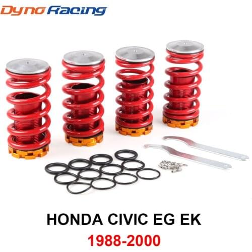 Aluminum Coilover Springs Kit for Honda Civic 88-00 Red available Coilover Suspension Coilover Springs BX101547