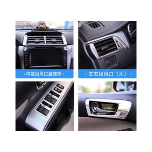 Interior door shake handshandle box bowl cover air outlet of car Decoration For Toyota camry 2012-2015 car sticker