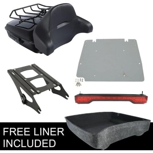 Motorcycle Chopped Trunk Backrest Mount Rack For Harley Tour Pak Touring Road King Road Glide Street Glide 2014-2020