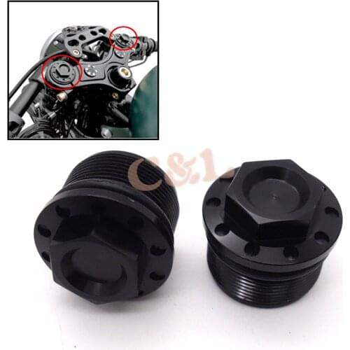 Motorcycle 39mm Black Anodized Fork Tube Cap Bolt For Harley Sportster 1200 883 1987-2016