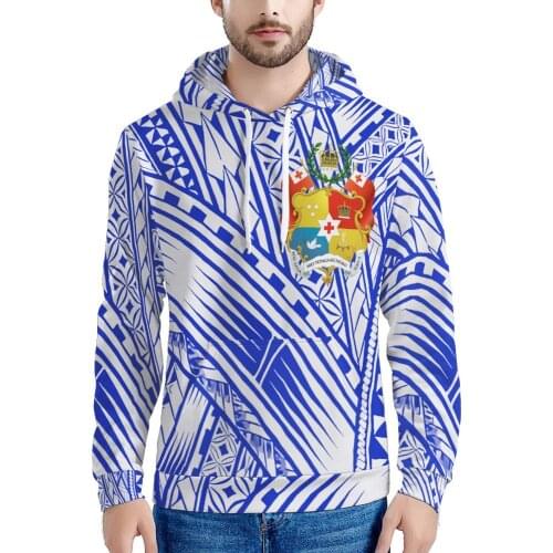 Windproof long sleeve Men Windproof Warm Hoodies Polynesian Tonga style Print Custom 3D Mens Plus Size Casual Hooded Sweatshirt