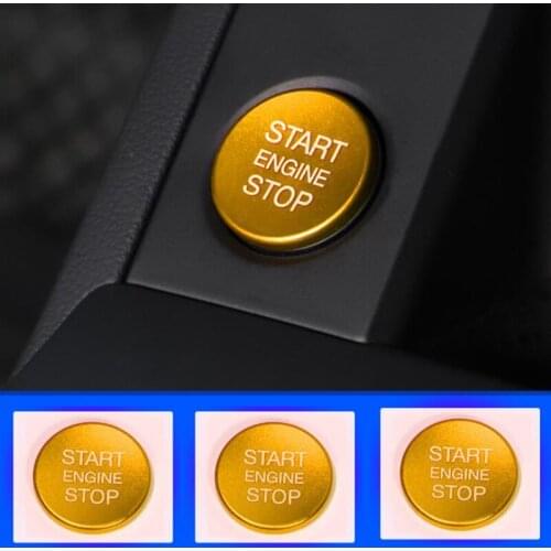 NEW Car Styling Sticker Accessories Ring Auto Engine Start Stop Button Cover Case For AUDI A6L A4L A5 A7 Q5 Q5L Q7