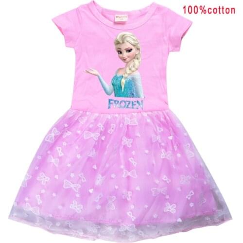Disney Snow Queen 2 Frozen Elsa Anna Girls Princess Dress Party Birthday Gift Cosplay Costume Clothes For Anna Elsa Kids Dress