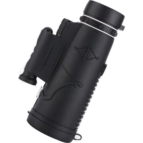 Portable Monocular With Tripod Phone Clip Telescope With LED Light For Camping Hunting Birds Observing Compact Size Lightweight