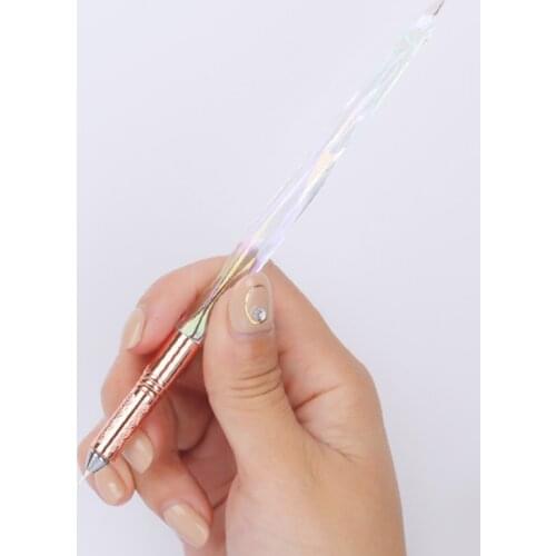 Manual Double Crystal Acrylic Tattoo Pen Microblading Permanent makeup Eyebrow Tools usage For Round Needles