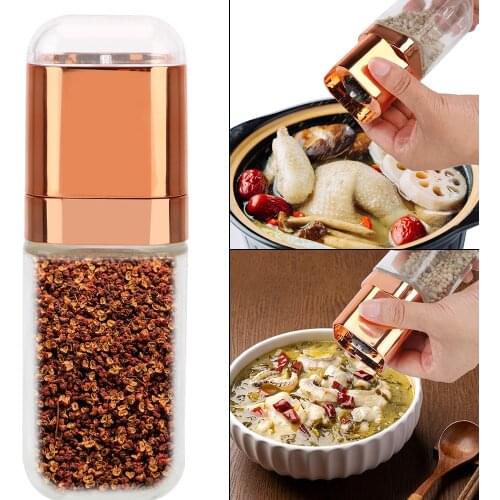 Manual Salt Pepper Mill Cutter With Adjustable Ceramic Rotor Spice Salt Pepper Herb Grinder Kitchen Grinding Tools