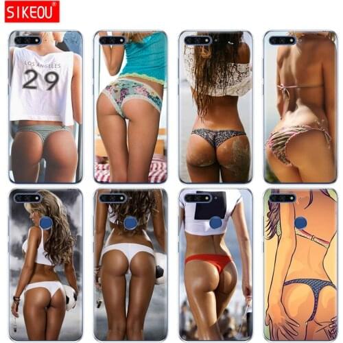 Silicone Cover Phone Case For Huawei Honor 7A PRO 7C Y5 Y6 Y7 Y9 2017 2018 Prime Sexy ass Underwear Bikini Woman girl