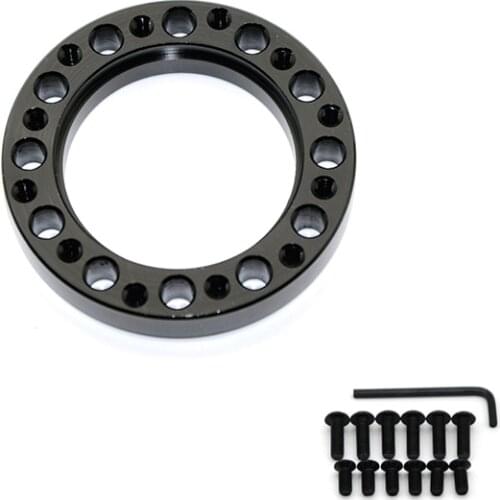 Universal Steering Wheel Hub Spacer 12MM Steering Wheel Hub Boss Kit Adapter Spacer Black