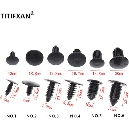 60PCS Universal Mixed Roof Cover Ceiling Hood Trunk Decorative Plates Plastic Fasteners Clips For Lada All Cars Barbed Rivet