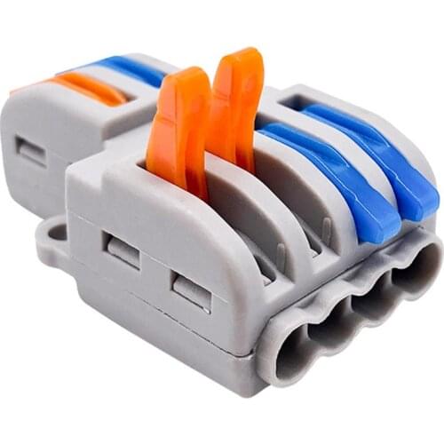 5-10pcs SPL-42 Mini Fast Wire Connector Universal Wiring Cable Connector Push-in Conductor Terminal Block DIY Quick Connectors