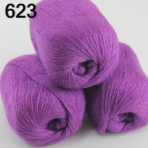 High quality 100% pure cashmere luxury warm and soft hand-knitting yarn DarkVoilet 233-623