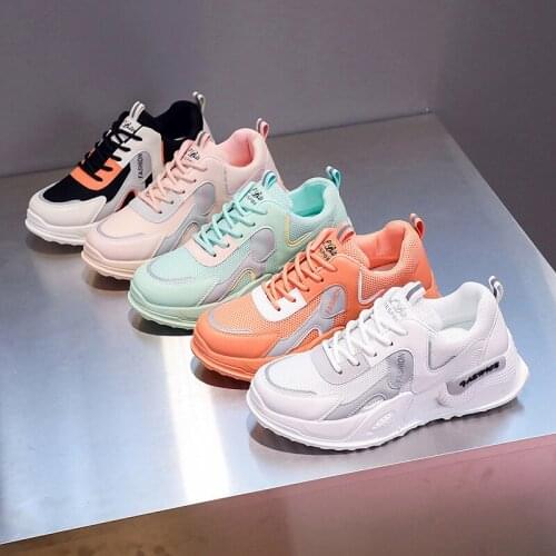 2021 Autumn New Daddy Shoes Womens Mesh Breathable Casual Sports Platform Platform Womens Shoes Women Sneakers
