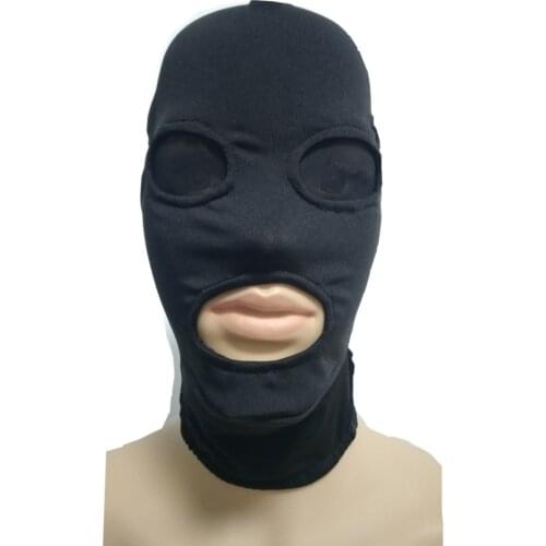 Halloween Mask Cosplay Costumes spandex hood open mouth with black mesh eyes unisex Zentai Costumes Party Accessorie