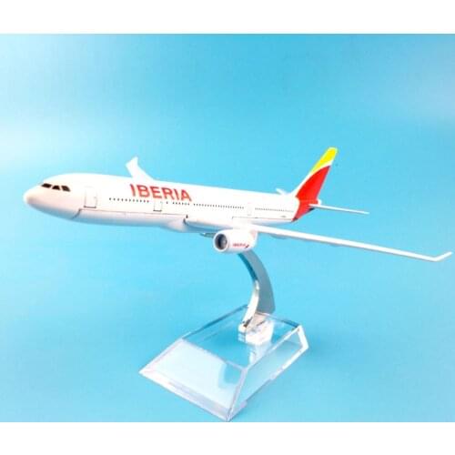 16CM Spain Iberia Airlines A330 A380 Boeing 747 400 777 metal airplane Birthday gift plane models Model W Stand Toys For Childre