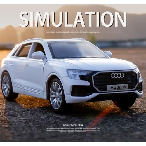 Free Shipping 1:36 High Simulation Audi Q8 SUV Pull Back Alloy Toy Car Model For Children Gifts Car Kids Toy