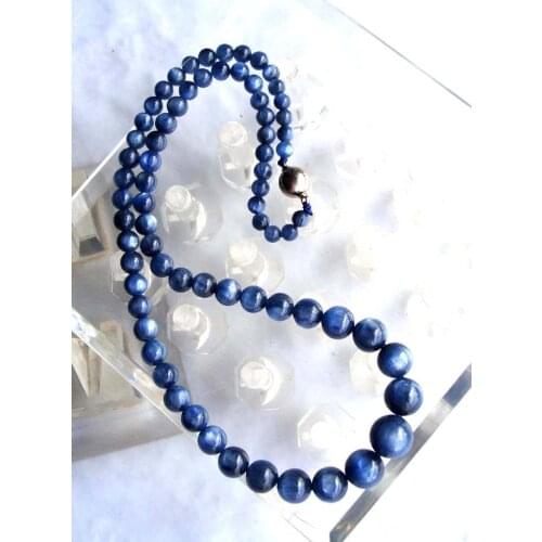 Free Shipping Natural Kyanite Round Beads Necklace Women Jewelry accessories weddings parties birthday gift