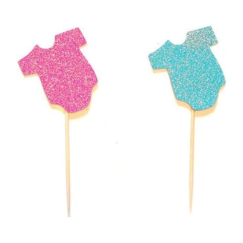 Glitter Baby Shower Cupcake Toppers birthday Party Decor cake topper food picks decorations