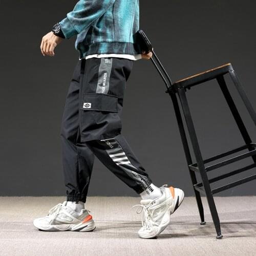 Male Casual Fashion Cargo Pants Men Jogger Pants 2021 Men Multi-Pocket Harem Hip Pop Pants Trousers Streetwear Sweatpants Hombre