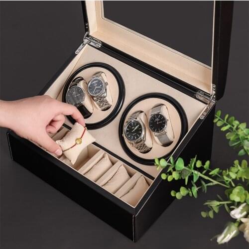 Watch case double head two color PU electric motor box automatic chain watch case mechanical watch shaker