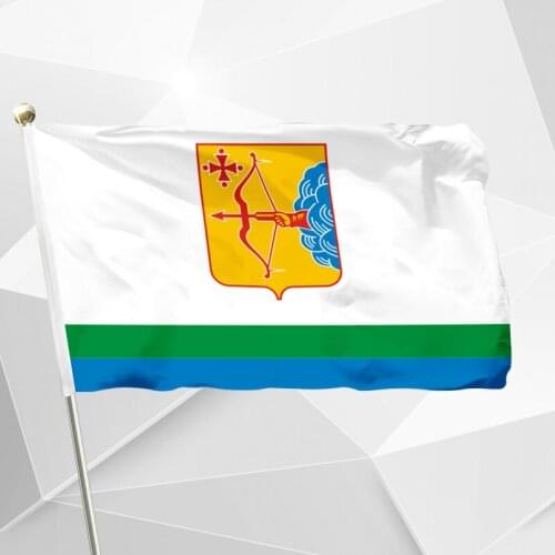Russia Kirov Oblast Flag 90x150cm 3x5ft 120g 100D Polyester Double Stitched High Quality 60X90 21X14CM Banner