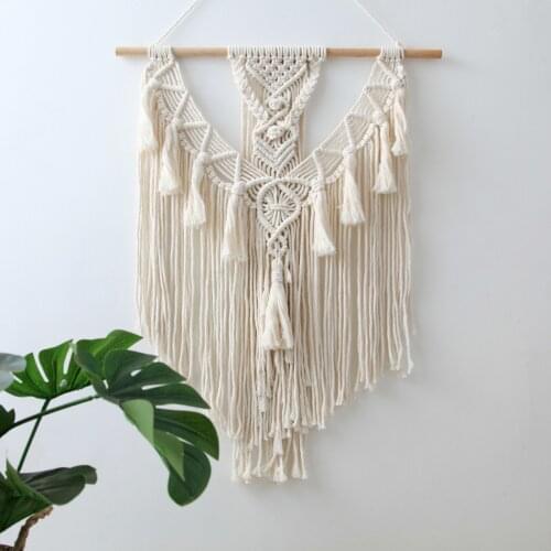 Purely Hand-woven Tapestry Dream Catcher Bohemian Wall-hanging Woven Tapestry Cotton Rope And High-quality Imported Beech Wood