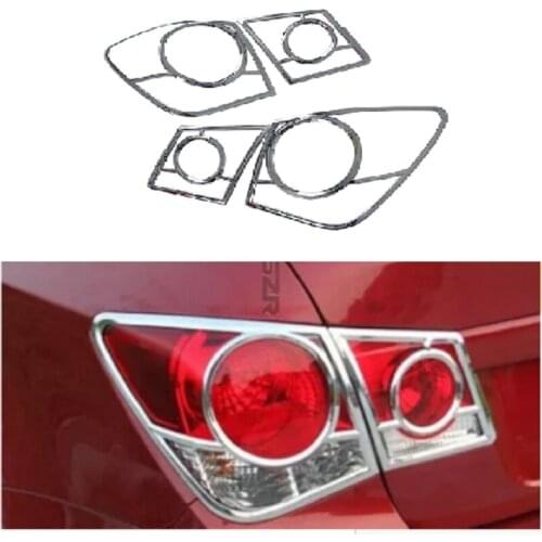Chrome Rear Headlight Taillight Head Light Tail Lamp Cover Trim Molding Garnish Frame Bezel For Chevrolet Cruze 2009-2014