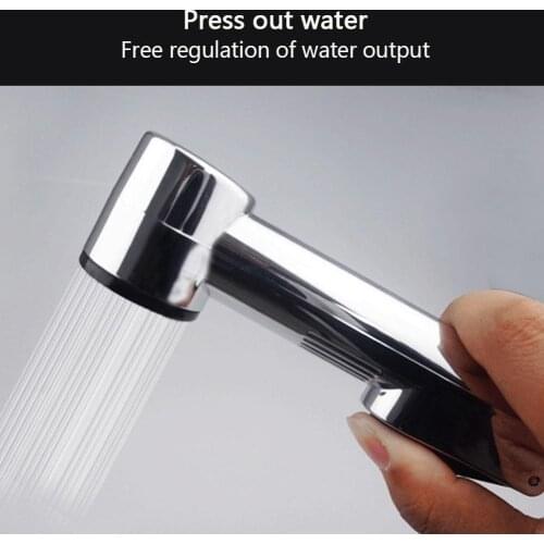 Chrome ABS Sprayer Handheld Toilet Bidet Shattaf Spray Bathroom Toilet Bidet Shower Head Nozzle Showerhead Women Health Supplies
