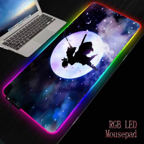 MRGBEST Anime Demon Slayer Kimetsu No Yaiba Large RGB Computer Mousepad Gamer Keyboard Mause Carpet Desk Mat PC Game Mouse Pad