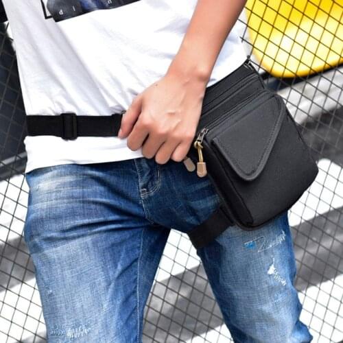 Men Motorcycle Rider Nylon Drop Leg Bag Tactical Military Belt Waist Fanny Pack