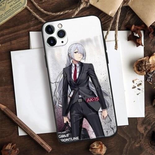AK 15 Girls' Frontline Soft Silicone Glass Phone Case Cover Shell For iPhone SE 6 6s 7 8 Plus X XR XS 11 12 Mini Pro Max