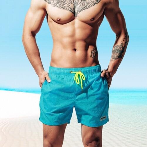Des82 2020 New Solid Beach Shorts Pants Mesh Loose Breathable Briefs Board Swimming Trunk Swimsuit Men Swimwear Sunga Sportswear
