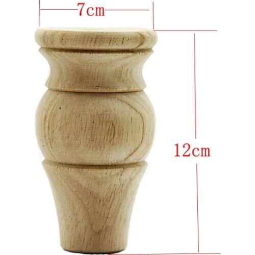 4Pieces 12x7cm Solid Wood Cabinet Legs Table Sofa Feet