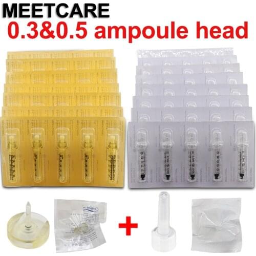 Disposable 0.3ml&0.5ml Ampoule Head for Hyaluron Pen 5/20/50/100pcs High Pressure Syringe Anti-wrinkle for Lip Filler Lifting