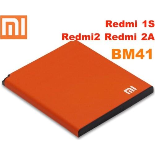 Xiao Mi Original BM41 Battery For Xiaomi RedMi 1S RedMi2 RedMi 2A RedMi 1 S BM41 Genuine Replacement Phone Battery 2080mAh