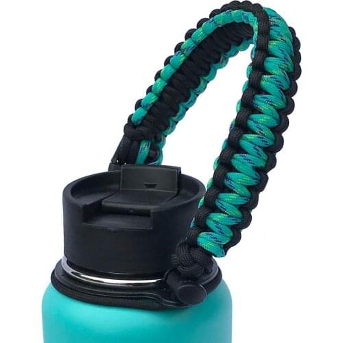 Paracord Strap Water Bottle Handle for Hydro Flask and Other Wide Mouth Bottles Ideal Flask Accessories for Hiking