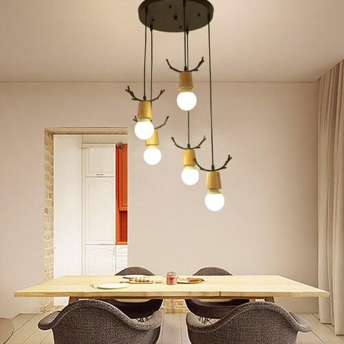 Led Modern Pendant Kitchen Lights Hanging Discoloration Black/White AC Restaurant Bedside Ceiling Lamp Study Pendant Light Cord