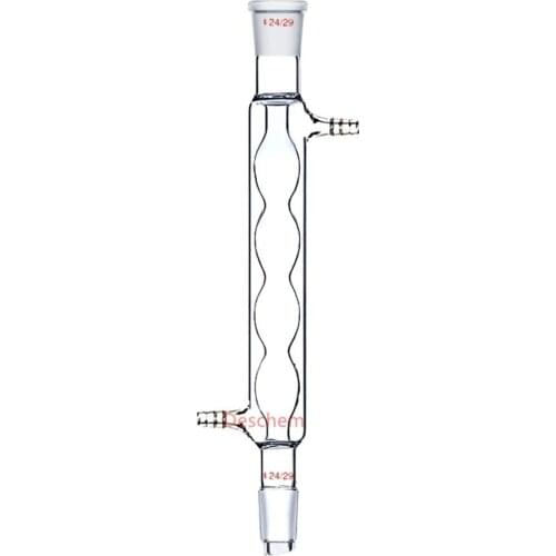 24/29 Glass Allihn Condenser Lab Ball shape Heat Exchanger With Both Ground Joint