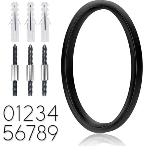 Y5GD Modern Floating Street Home Address Number Large Contemporary with Elegant and Sophisticated Brushed Finish 5 Inch Black