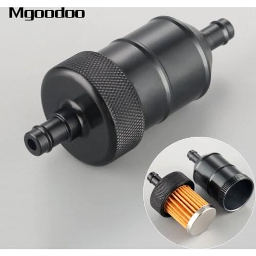 Universal 8mm Petrol Gas Fuel Filter Cleaner CNC Aluminium For Motorcycle Pit Dirt Bike ATV Quad Inline Oil Gas Fuel Filter