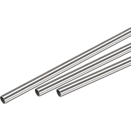 Uxcell 304 Stainless Steel Round Tube 6mm OD 0.5mm Wall Thickness 300mm Length 3 Pcs