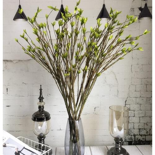 95cm Long plastic foam tree branch Easy to Bend Artificial plants with green leaves for flower arrangement home DIY decoration