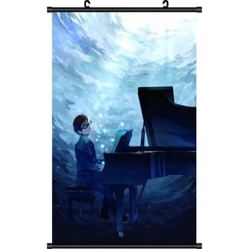 Japanese Anime Your Lie in April Shigatsu wa Kimi no Uso Miyazono Kaori Home Decor Wall Scroll Poster Decorative Pictures