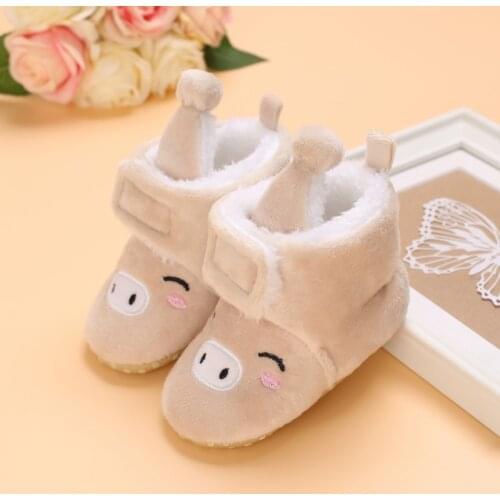 Winter Baby Boots Newborn Boys And Girls Winter Snow Boots Cute Little Pig Warm Shoes Middle Leg Ankle Boots Childrens Shoes