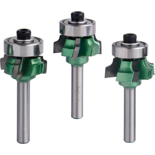 1pc 1/4/6.35mm Woodworking Milling Cutter R1/R2/R3 Trimming Knife 4 Flutes Edge Wood Cutter Wood Router Bit