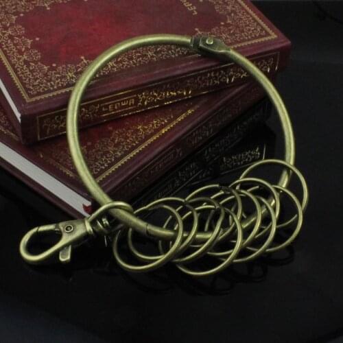 1 PC Fashion KeyRing Key Chain 78mm 25mm Round Split Key Rings Keychain thickness:about 4mm K05230