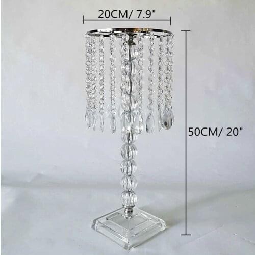 10pcs Crystal Wedding Centerpiece Marriage Decoration Flower Stand Crystal Display Rack for Event Party Ceremony Arrangement