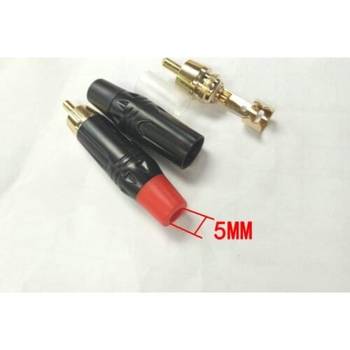 20pcs Copper Gold Plated RCA Male Plug soldering connector adapter Selling