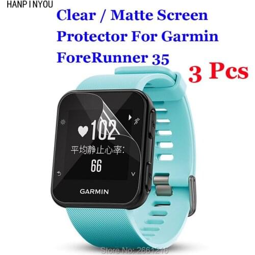 3 Pcs/Lot For Garmin ForeRunner 35 FR35 SmartWatch HD Clear / Anti-Glare Matte Anti-Scratch Screen Protector Protection Film