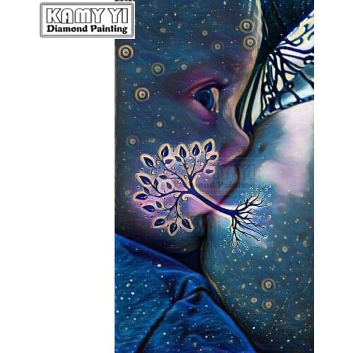 Diamond Painting Cross Stitch Mother Feeding Son 5D DIY Diamond Embroidery Painting Rhinestones Full Square Mosaic Kit LK1