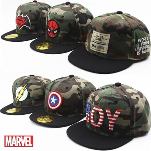 Anime Disney Marvel Spiderman Mickey Mouse Kids Hat Boy Girl Travel Caps Frozen Mickey Minnie Baby Caps Figure Gift Toys 2-8Y